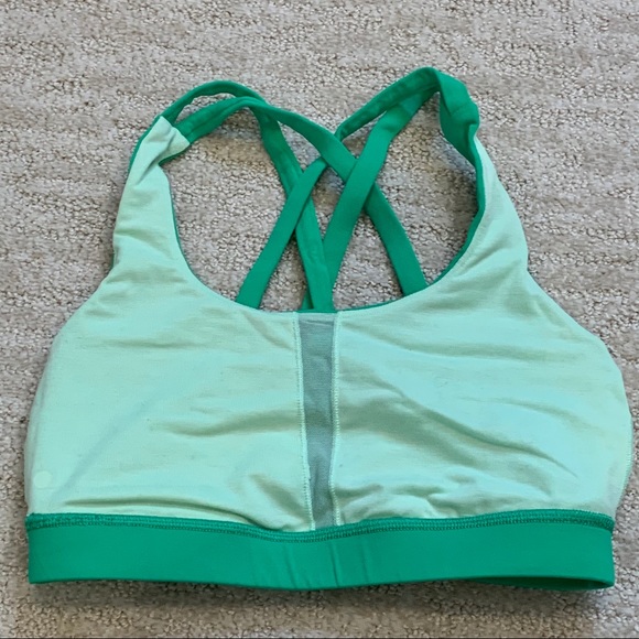 Lululemon Energy Bra Medium Support Green 4 - Picture 3 of 9